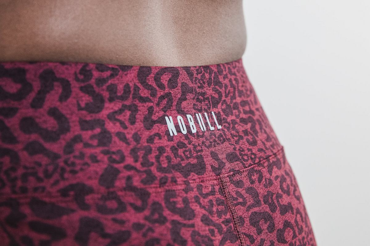 Nobull 2'' Plush Heather Women's Shorts Leopard | Australia (ZW4078)